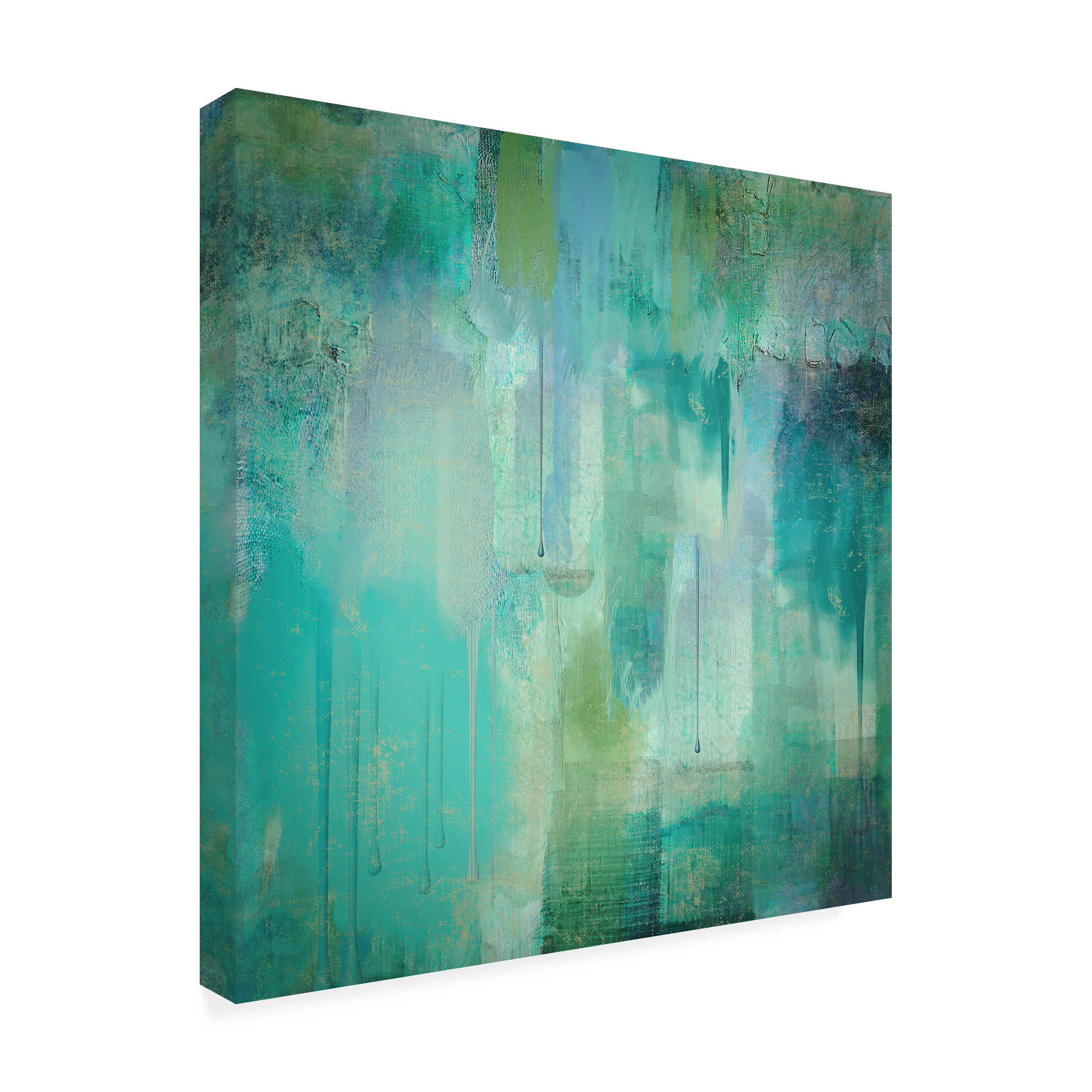"Aqua Circumstance" Canvas Art by Color Bakery