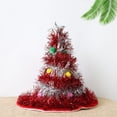 thumbnail image 4 of New Year Hat Christmas Tree Hat Topper Festive Holiday Hat with Star Decor Plush Ball Colorful Reusable New Year Party Prop, 4 of 5