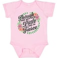 thumbnail image 3 of Inktastic Though She Be but Little She is Fierce with Flower Circle Illustration Girls Baby Bodysuit, 3 of 5