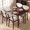 Cream White, variant on Dining Table Set for 4, Kitchen Table and Chairs with Padded Seats and Backrests, Solid Wood Frame, Light Gray