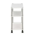 thumbnail image 5 of Convenience Concepts Designs2Go 25 inches Tall 3 Tier Office Cart Caddy with Wheels, White, 5 of 7
