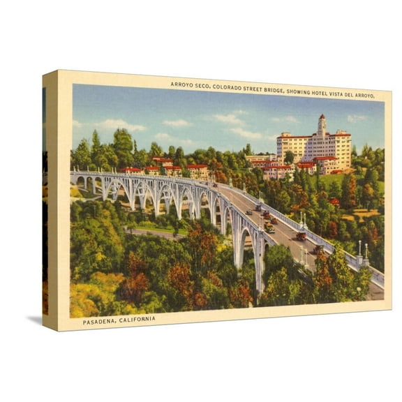 Art.com Colorado Street Bridge, Pasadena, California Stretched Canvas Print Wall Art, 18" x 12"