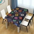 thumbnail image 7 of GZHJMY Unbreakable Square Tablecloths with Dust and Wrinkle Resistance-60x120In,Vinyl Records Wedding Kitchen Picnic Buffet Holiday Party Decoration, 7 of 7