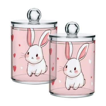 High-value clear storage jars keep life organized and within reach! Cute Cartoon Rabbit