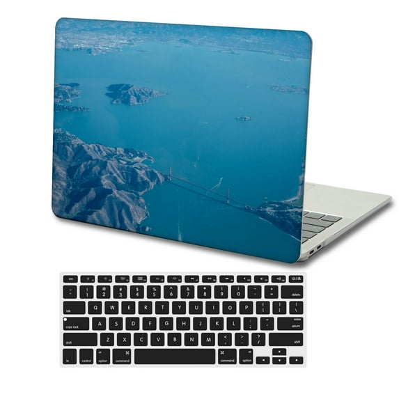 KSK KAISHEK Hard Case Shell Cover Only for MacBook Air 13 inchs 2018 2019 2020 2021 2022 A1932/A2179/A2337 m1 + Black Keyboard Cover, QLXL0480