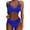 BU3, variant on Two Piece Swimsuit For Women Bikini Set With Push Up Design And Adjustable Back Strap Retro Style Bathing Suits Clear，S