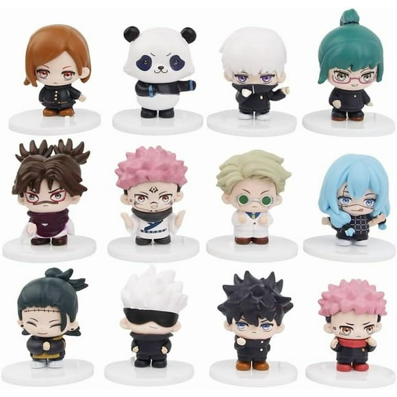 New Itadori Yuji‌, Yokomizo Nura‌, Kugisaki Nobara‌ Figure, 12pieces Standing Q Version Action Figures 7cm/2.8inch Game Character Decoration Anime Gift