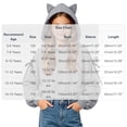 thumbnail image 2 of Girls Trendy Cropped Hoodie Casual Long Sleeve Cute Regular Fit Kids Pullover Sweatshirt Gray 5-6 Years, 2 of 5