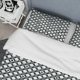 thumbnail image 4 of Designart 'Monochrome Geometric Pattern XIV' Mid-Century Modern Duvet Cover Set, 4 of 4