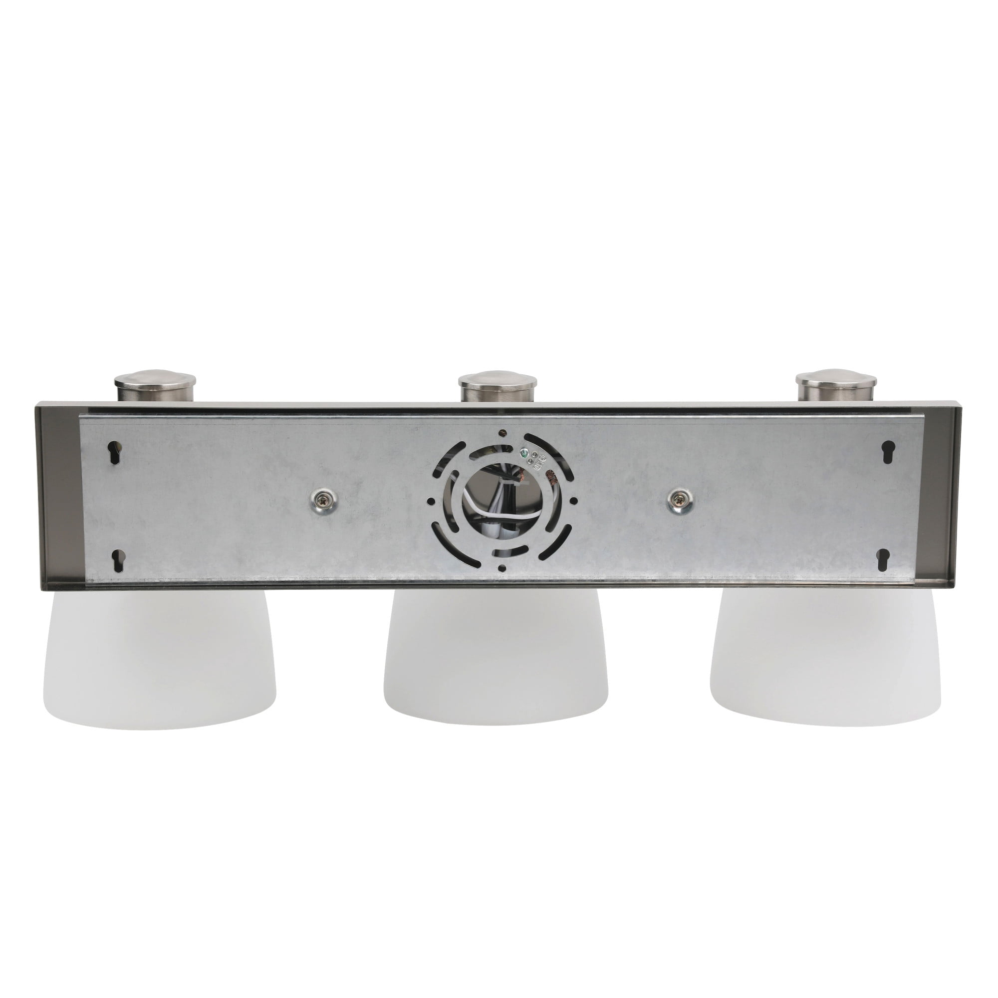 Marcell 23.3 in 3-Light Satin Nickel Vanity Light with Frosted Glass Shades