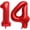Red 14, variant on 40 Inch Red Number 40 Balloons Giant 40 Balloons Red Birthday 40 Balloons 40 Birthday Anniversary Party Decorations Supplies
