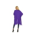 thumbnail image 4 of Beautybatik Purple Women Long Solid Kimono Cardigan Shawl Wrap Swimsuit Cover Up Jacket One Size, 4 of 5