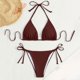 thumbnail image 3 of WILLBEST Trajes de Baño Mujer Con Falda Bikini Traje de Baño Para Mujer Negro Brasileño Bikinis de Tiras Traje de Baño Top Triangular Trajes de Baño Trajes de Baño, 3 of 4