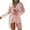 B-Pink, variant on WREESH Women's 3-Piece Tropical Bikini Set , Boho Kimono Beach Cover-Up with Boy Shorts & High-Waist Swim Bottoms Pink