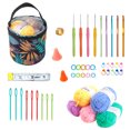 Yguping Crochet Beginner Kit with Storage Case & Yarn Balls Ergonomic