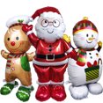 thumbnail image 2 of Globos navideños Mylar, globos gigantes grandes de Papá Noel y muñeco de nieve de aluminio para Navidad, decoraciones para fiestas de Año Nuevo, 2 of 5