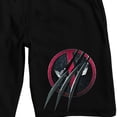 thumbnail image 7 of Deadpool and Wolverine Icon Men's Black Lounge Shorts-Medium, 7 of 7