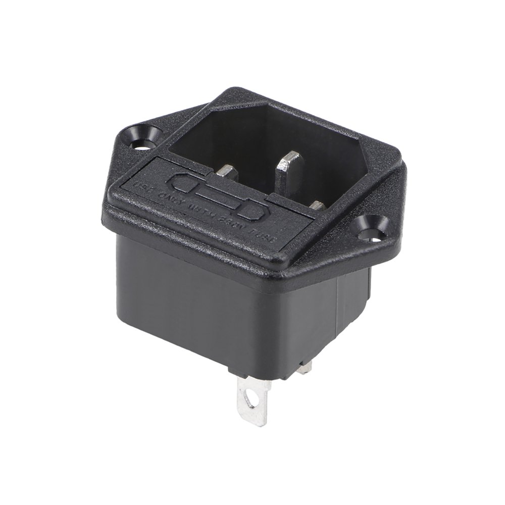 IEC 320 C14 Inlet Socket with Fuse Holder Power Module Adapter Male
