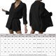 thumbnail image 2 of Camisa Conjunto de chándal de verano de color sólido suelto de algodón de ocio de 2 piezas para mujer Ygjytge Negro T M para Mujer, 2 of 5