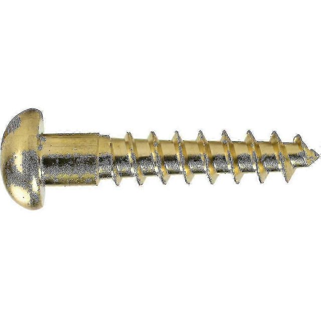 20 tornillos para madera maciza de latón con cabeza de chaflán redonda y ranura autorroscantes para trabajar la madera, accesorios de hardware para aglomerado, M4 x 20 mm