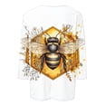 thumbnail image 4 of BLTIBY Bee Shirts for Women 3/4 Length Sleeve Tunic Tops Funny Cute Bee Graphic Tee Blouse Summer Casual Tshirt Ladies Gifts Pullover Tops 2025 Yellow 4 M, 4 of 5