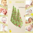 thumbnail image 3 of Dreamtimes Merry Christmas Baby Muslin Washcloths Face Towel, 3 PCS Green Burp Cloths Cotton Wipes Infant Wash Cloth for Newborn Boys Girls 12x12 inches, 3 of 7