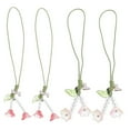 thumbnail image 6 of GETAJGHSD 4Pcs Flower Phone Pendant with Bow Design for Cell Phone and Car Decoration, 6 of 8