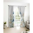 thumbnail image 4 of Fsddascl Blue Spring Floral Blackout Curtains for Bedroom/Living Room, Thermal Insulated Kitchen Curtains, Watercolor Blooming Summer Botanical Grommet Darkening Window Treatment Drapes 52"x72"x2, 4 of 8