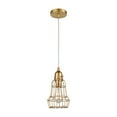 thumbnail image 2 of Elk Home 6-Inch Wide Squashcourt Pendant, Transitional, Aged Brass, 2 of 2