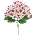 thumbnail image 3 of Artificial Bouquet Fake Flowers for Wedding Home Hotel Decoration Arrangement Centerpiece Photography Prop and Vase Filler Hot Pink 1Pcs, 3 of 6