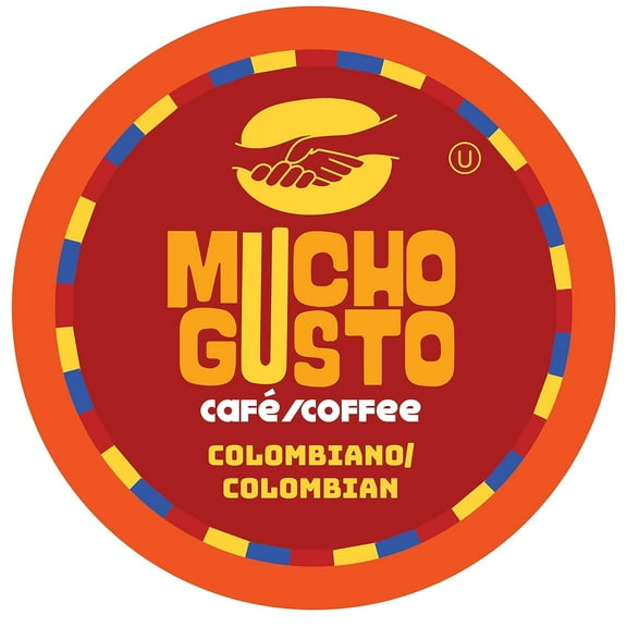 Mucho Gusto Colombian Medium Flavored Coffee Pods,Compatible Keurig 2.0, 40 Ct