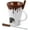 brown/white, variant on Nostalgia Chocolate Fondue Mug Set, Ceramic Melting Pot with Tea Light Candle & Forks, Perfect for Chocolate, Cheese, and Desserts, Dishwasher & Oven Safe