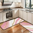 thumbnail image 3 of Kitchen Rugs Sets Of 2,Pink White Gold Marble Pattern Anti Fatigue Kitchen Mat Rugs Non Slip Washable,Decorative Kitchen Floor Mats for Kitchen,Sink,Laundry,17"x47"+17"x47", 3 of 5