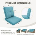 thumbnail image 7 of Unnifurnzi Outdoor Deep Seat Cushions Set of 3-22 x 25 x 4 Inch Outdoor Furniture Cushion with Water Resistant & Removable Cover Outdoor Chair Cushion for Patio Furniture Sofa Couch-Light Blue, 7 of 7