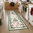 thumbnail image 3 of Garvee 2x8 Christmas Runner Rug Washable Xmas Holiday Indoor Rug with Non-Slip Backing, Low Pile Christmas Trees Print Carpet for Hallway Entryway Bedroom, Beige, 3 of 8
