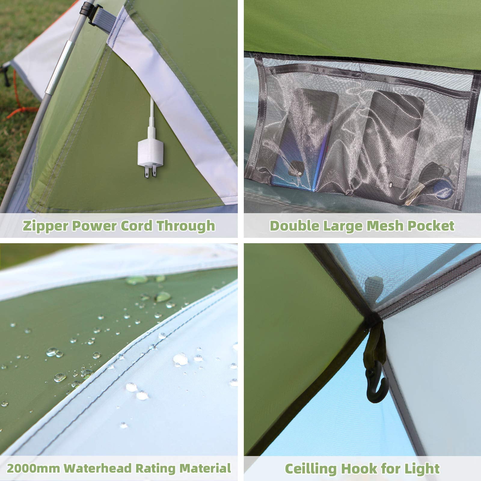 Kroyicegears 2 Person Tents for Camping -  Lightweight Outdoor Camping Tents 5 lb