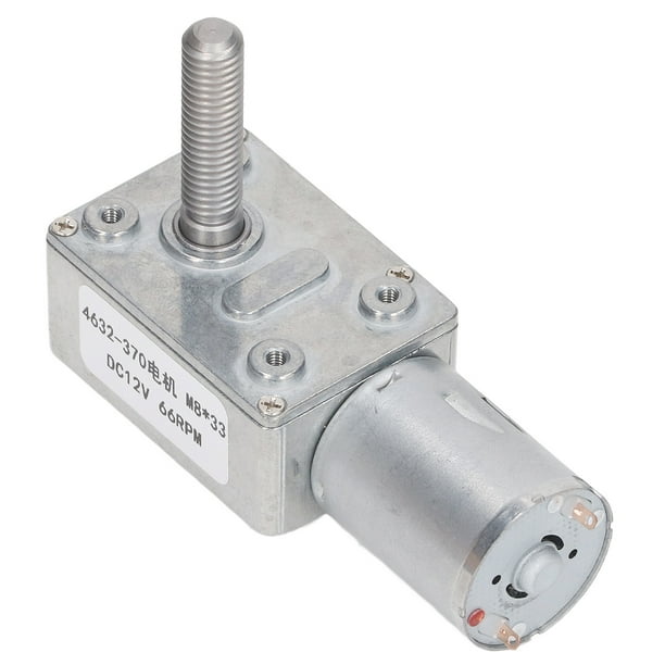 Motor De Reducción De CC, Latón De Aluminio 4632 370 Motor Con Engranaje Helicoidal Turbo De Bajo Ruido Y Alta Precisión De 12 V Para Cabrestante Pequeño