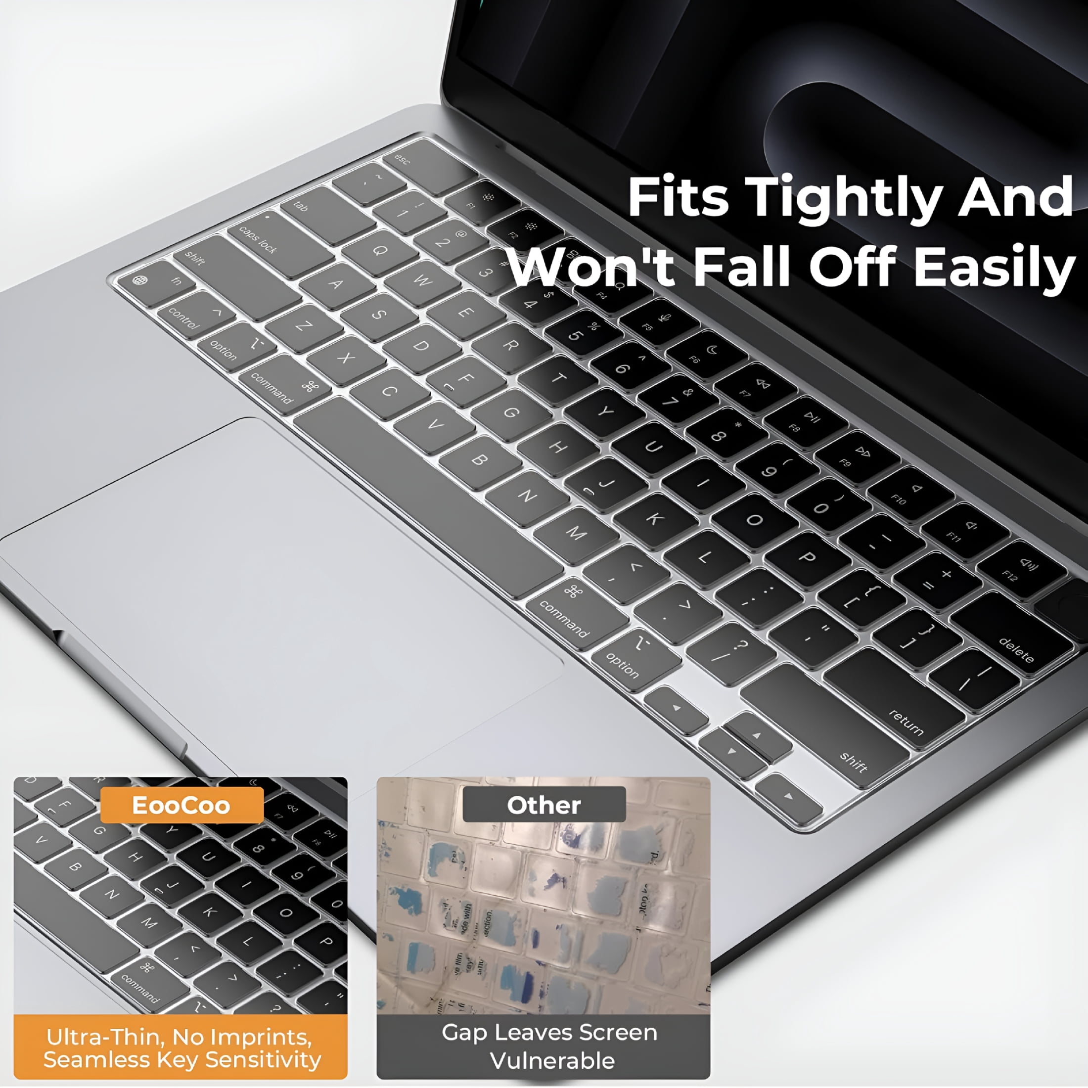 Keyboard Cover Skin Protector for MacBook Pro 14 16 Air 13 15 Neo, Clear TPU Waterproof Dustproof Laptop Accessories