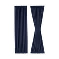 thumbnail image 7 of JIUZHEN French Door Curtain- Thermal Insulated Doorway Blackout Curtain with Rod Pocket for Kitchen/Patio Doors，1 Curtain Panel with Tieback, 25 X 72 Inches Long, Navy Blue, 7 of 7