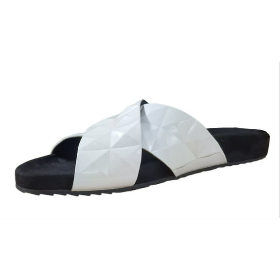 REBECCA MINKOFF Women's Tammi Slides, White, 9.5