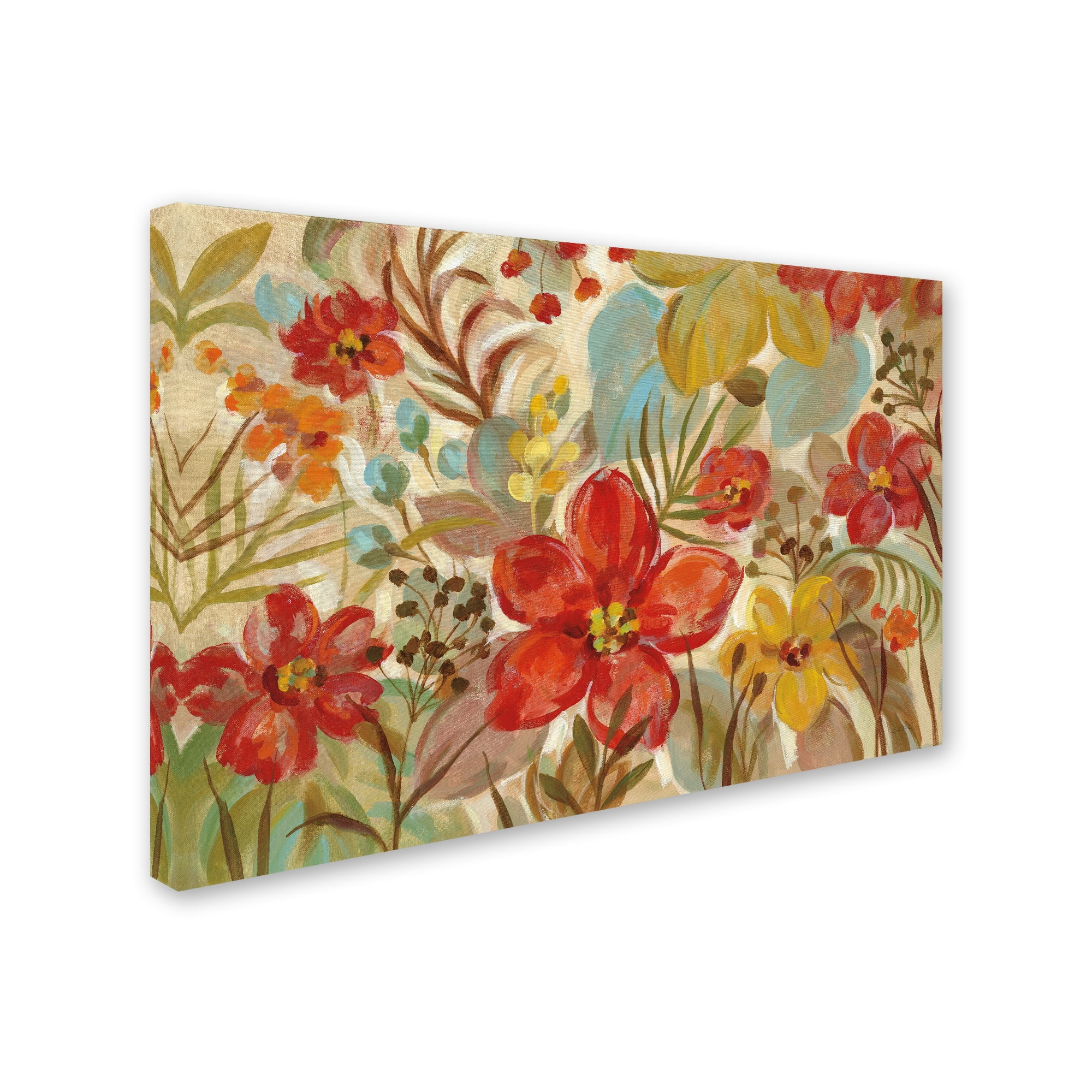 Trademark Fine Art 'Tropical Flowers' Canvas Art by Silvia Vassileva