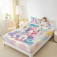 thumbnail image 4 of Feelyou Kawaii Dreamy Unicorn Full Size Sheets, Magic Stars Cloud Galaxy Bed Sheets, Teens Kids Boys girls Sheet Sets, Luxury Bedroom Decor, 4pcs, 4 of 7