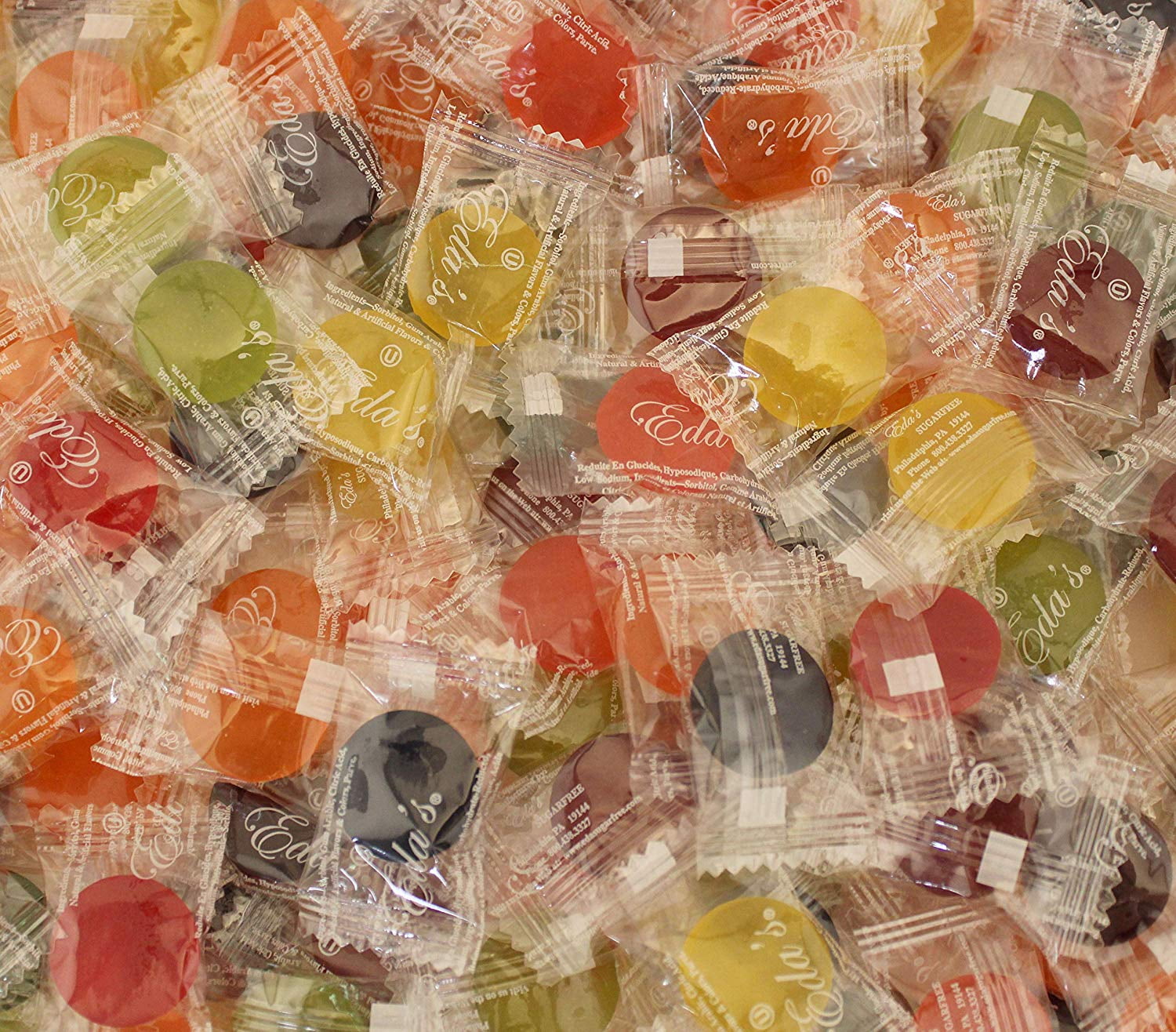 Eda's Mixed Fruit Sugar Free Kosher Hard Candy, Bulk 5 Pounds Bag
