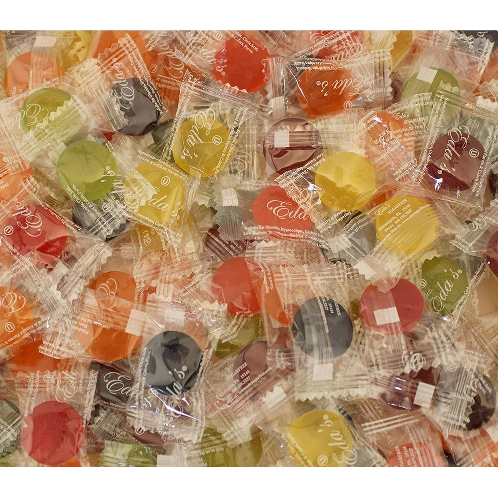 Eda's Mixed Fruit Sugar Free Kosher Hard Candy, Bulk 5 Pounds Bag