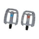 thumbnail image 2 of Pedales de plataforma para bicicleta de montaña, componentes antideslizantes, pedal ancho y plano. Gris, 2 of 9