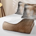 thumbnail image 4 of Homewish Watercolor Brown Gradient Quilt Full,Abstract Grunge Full Bedspread Sets,3 Pieces, 4 of 7