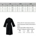 thumbnail image 3 of Luxury Waffle Weave Kimono Robe Ultra Soft Cotton Blend Bathrobe with Belt and Pockets, Unisex, Black, 3 of 5