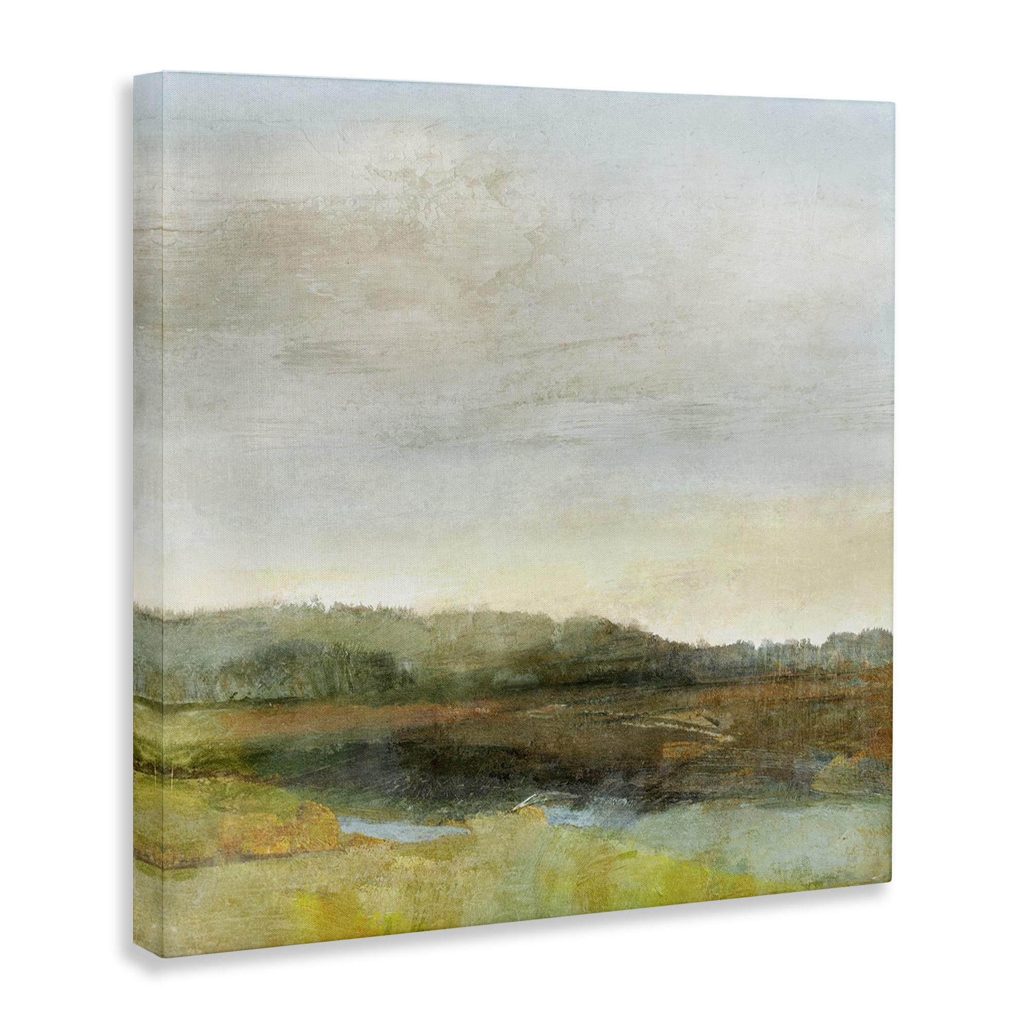 Stupell Industries Warm Summer Meadow Hills Landscape & Nature Painting Wrapped Canvas Art Print Wall Art, 24 x 24