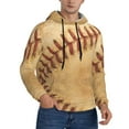 thumbnail image 2 of Junzan Vintage Baseball for Men's Hoodie - Fall Pullover Hooded Sweatshirt-Hooded Sweatshirt for Men - Men's Stylish Sweatshirt for Winter & Autumn-XX-Large, 2 of 7