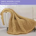 thumbnail image 3 of Chunky Knit Blanket Throw x Hand Knitted Chenille Throw Blanket Small Soft Thick Yarn Cable Knit Blanket Cute Rope Knot Crochet Throw Blankets for Couch Bed Sofa (Light ), 3 of 7